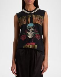 x Guns N\' Roses Micah Embellished Muscle Tank at Neiman Marcus